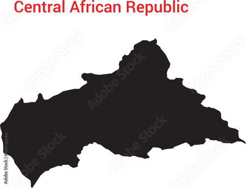 Central african republic map on a isolated