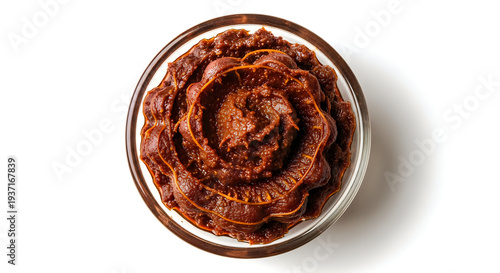 Wallpaper Mural A delicious chocolate mousse dessert in a glass bowl on a white background Torontodigital.ca