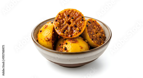 Wallpaper Mural A bowl of spicy pickled lemons with various seasonings Torontodigital.ca