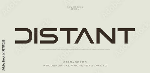 Modern Typography DISTANT Logo Design Concept