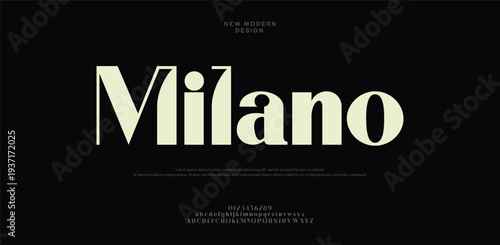 Milano Typography Design in Black Background