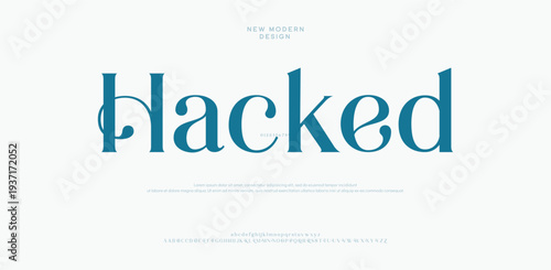 Hacked text with creative typography design