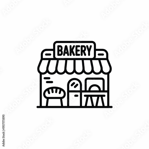 Vector bakery shop icon