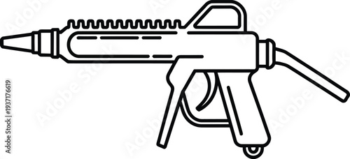 Vector illustration of a caulk gun