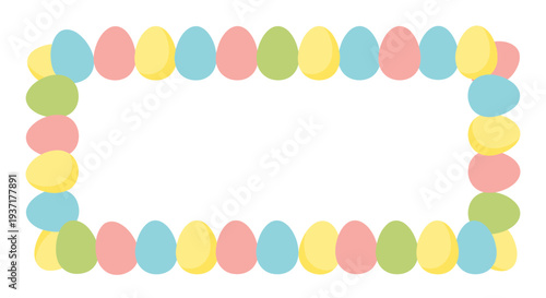 Colorful Easter Eggs Forming a Frame.