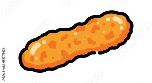Delicious Cartoon Fried Chicken Strip.