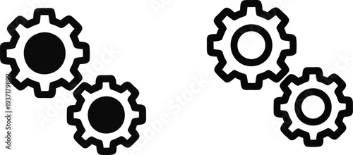 Interlocking gears illustration