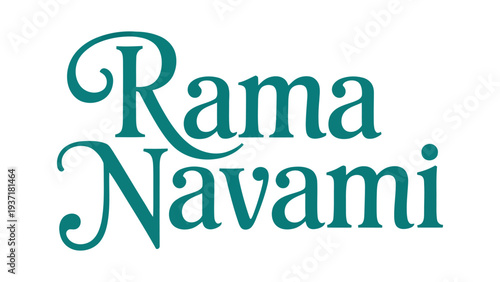 rama navami elegant typography banner celebrating the birth of lord rama, traditional hindu festival greeting design with spiritual indian cultural theme