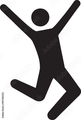 Happy Man Jumping Silhouette Icon Success Celebration Excitement and Achievement Vector Graphic

40 Keywords: