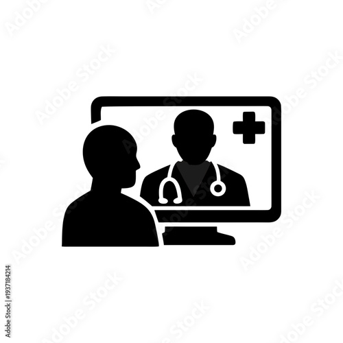 Digital Physician Consultation Patient Icon