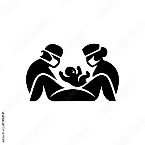 Surgical Childbirth Delivery Procedure Icon