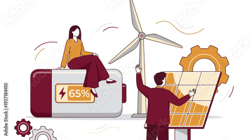 Sustainable Energy Solutions: Solar, Wind Power, and Battery Storage