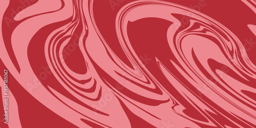 Meat steak texture, salmon pattern. Beef, pork meat and tuna line vector background, editable stroke. Marble liquid waves background.