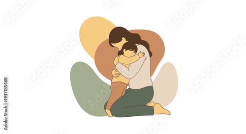 Woman Hugging Person Comforting Emotional Support.