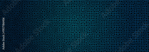 Digital Technology Data Network Grid Pattern Blue Cyan Neon Circles Mesh Matrix Analytics Interface Cybersecurity Abstract Background Texture Gradient Vector Illustration