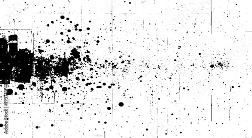 Grunge grain scratched texture vector black and white grain noise Speckle grain dot white paper noise texture with distress effect vector illustration. Overlay grunge texture. Dirty texture.