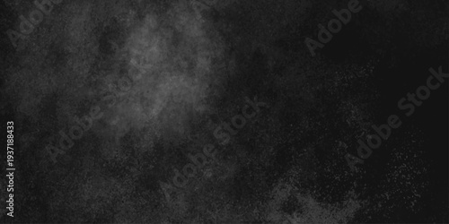 Abstract black gray wall textured background. Empty gray rusty stone or metal surface texture. Dark smoke texture. Black and white grunge wall. Light fog backgrounds. Cloud sky night. Slate surface.