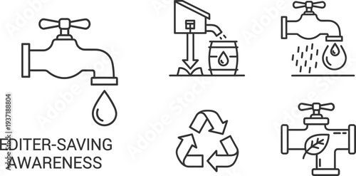 Earth day water conservation and recycling awareness