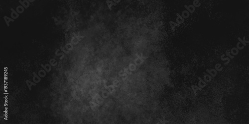 Abstract black gray wall textured background. Empty gray rusty stone or metal surface texture. Dark smoke texture. Black and white grunge wall. Light fog backgrounds. Cloud sky night. Slate surface.