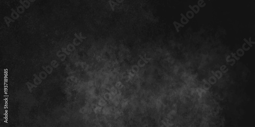 Abstract black gray wall textured background. Empty gray rusty stone or metal surface texture. Dark smoke texture. Black and white grunge wall. Light fog backgrounds. Cloud sky night. Slate surface.