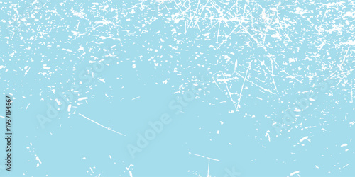 Abstract Ice blue background with ice skating tracks. Frozen water, sea. Frosty ice texture with winter graphic scratches. vector design