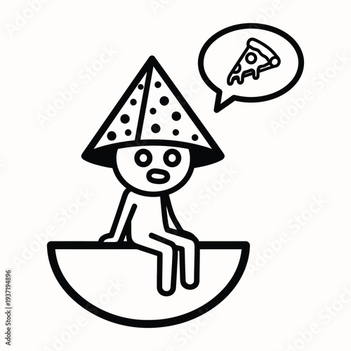 April fools day silhouette humor pizza prank silhouette