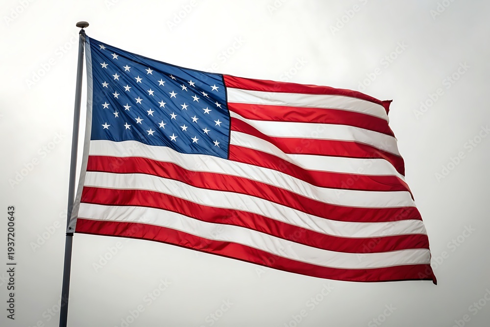 Obraz premium American flag icon set. Flat style.