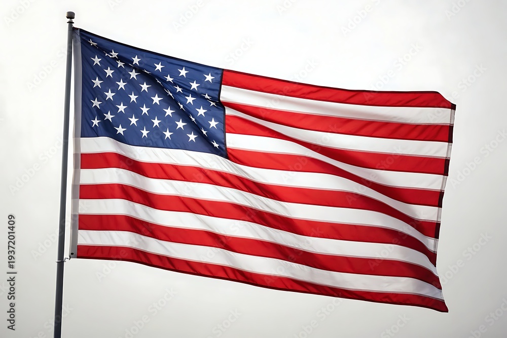 Fototapeta premium American flag icon set. Flat style.