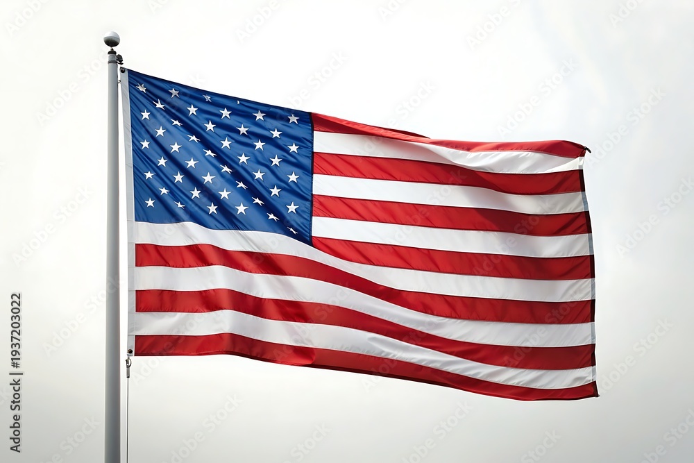 Fototapeta premium American flag icon set. Flat style.