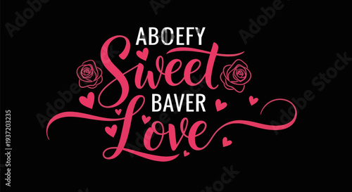 Sweet love design on black background