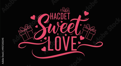 Sweet love greeting card design