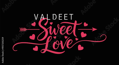 Sweet love typography design