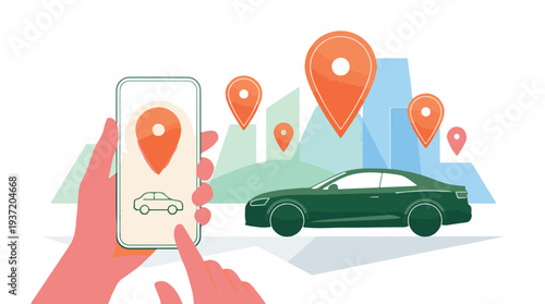 Mobile App for Car Sharing and GPS Navigation in Urban Environment
