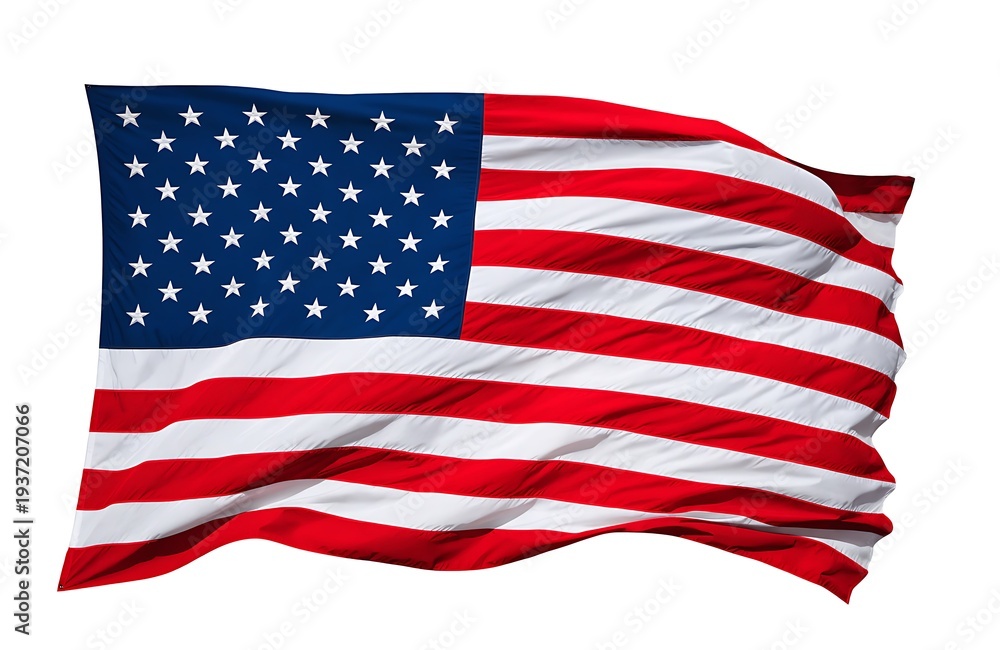 Fototapeta premium American flag icon set. Flat style.