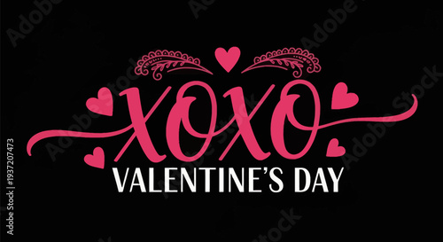 Valentines day greeting with hearts