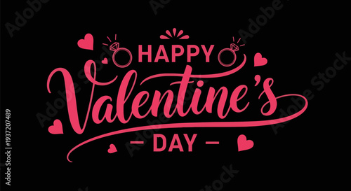 Valentines day greeting with heart graphics