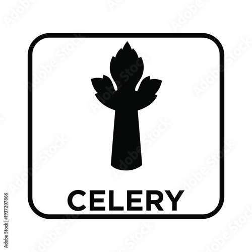 Modern logo design featuring a stylized celery icon