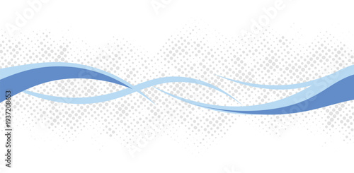 Blue Abstract Wave Line Background With Smooth Modern Flow Pattern