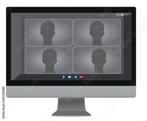 Video call app. vector illustration