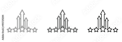 Three black and white illustrations of rockets launching into space with stars and smoke