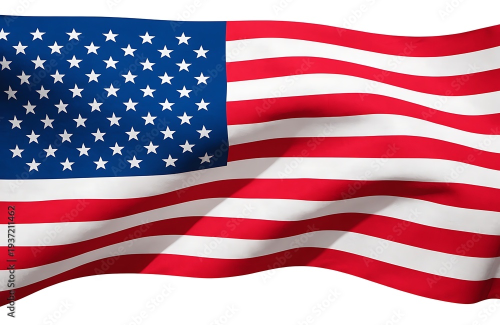 Obraz premium American flag icon set. Flat style.
