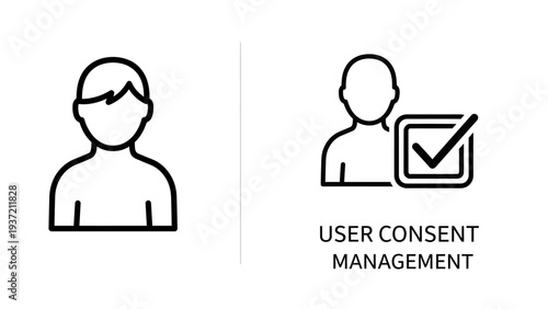 User Consent Management Icon: Privacy, Data Protection, and Digital Permissions Approval