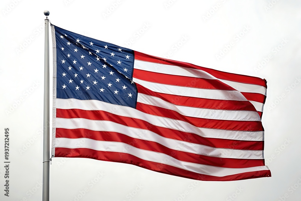 Obraz premium American flag icon set. Flat style.
