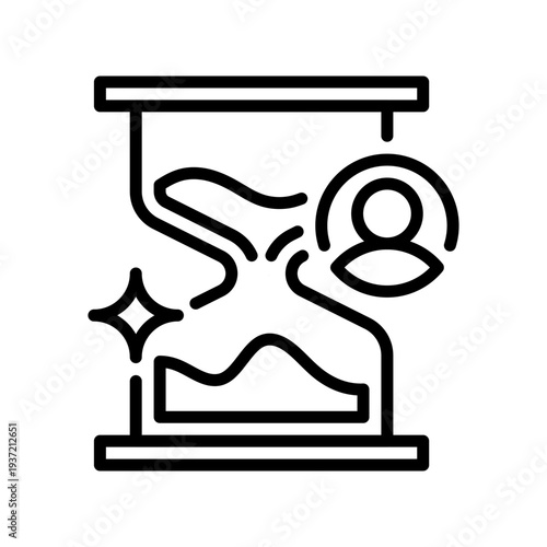 Wait List Line Icon, Outline Symbol for Queue Reservation, Standby Order, Patience Management, Customer Sequence, and Service Priority. Vector Sign Icon.