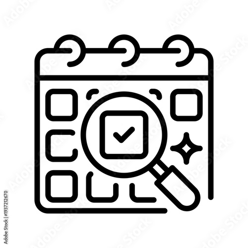 Approaching Deadline Line Icon, Outline Symbol for Warning Alert, Near Finish, Alarm Notification, Tension Management, and Rapid Schedule. Vector Sign Icon.
