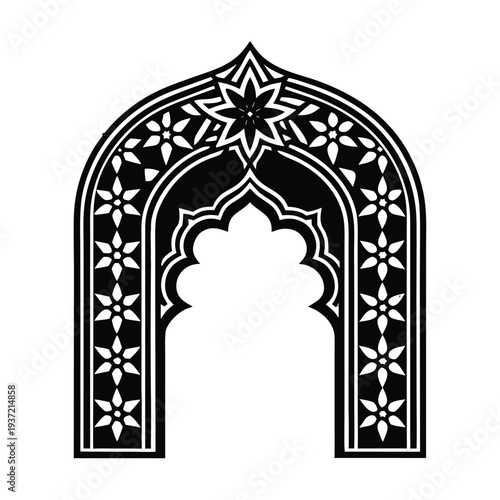 Vector Islamic archway illustration