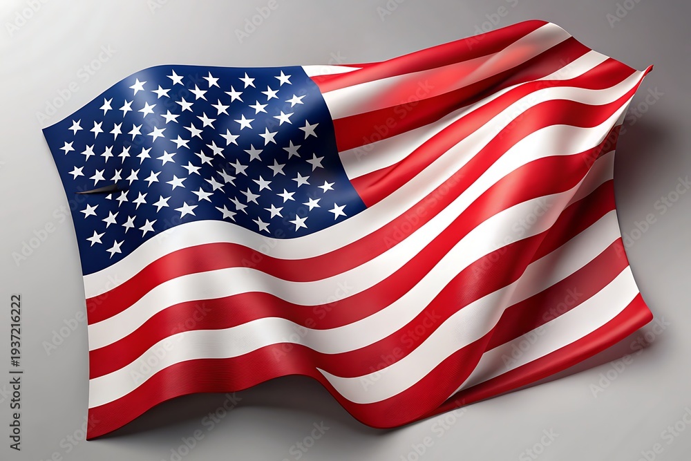 Obraz premium American flag icon set. Flat style.