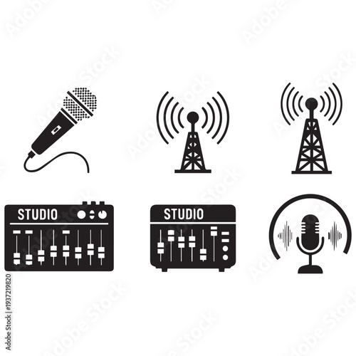 Modern broadcasting setup with live streaming equipment