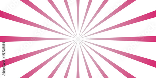 Bright pink and white radial burst background with gradient stripes emanating from a central point for playful design and graphic elements