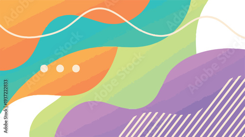 Dynamic abstract background with flowing colorful elements